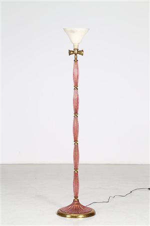 MANIFATTURA MURANO Lampada da terra. Vetro di Murano e ottone. Cm 40,00 x...