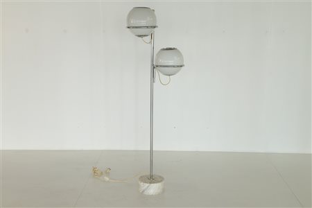 REGGIANI GOFFREDO Lampada da terra. Acciaio, vetro. Cm 60,00 x 170,00 x...
