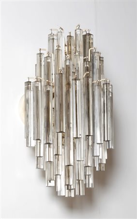 VENINI Applique singola. Metallo laccato, vetro. Cm 35,00 x 60,00 x 41,00....