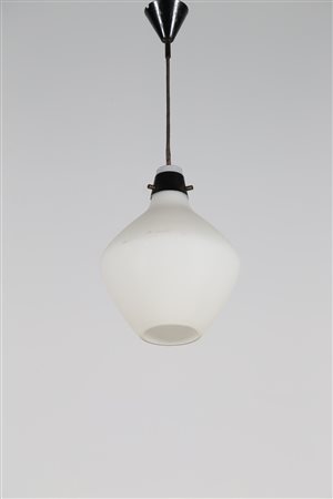 STILNOVO Coppia di lampade a sospensione. Metallo, vetro e ottone. Cm 24,00 x...