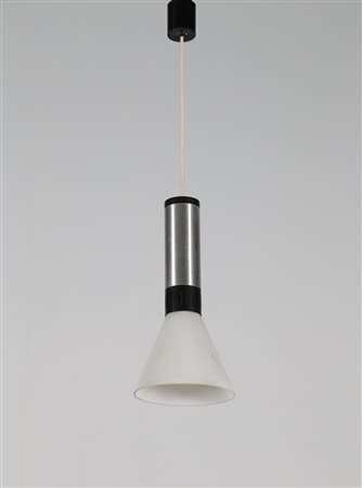 STILNOVO Lampada a sospensione . Vetro sabbiato e alluminio anodizzato. Cm...