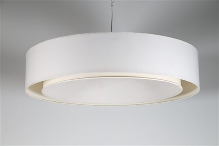 WANDERS MARCEL Coppia di lampade a sospensione . Metallo e tessuto. Cm 150,00...