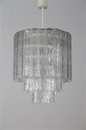 FRATELLI TOSO Lampadario . Metallo laccato, vetro. Cm 70,00 x 120,00 x 70,00....
