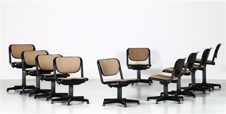 EMILIO AMBASZ, GIANCARLO PIRETTI Dieci poltroncine girevoli . Metallo...