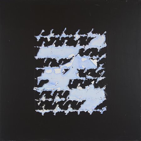 Alfredo Rapetti Mogol EVOLUZIONE BLU/NERO tecnica mista su tela, cm 40x40 sul...