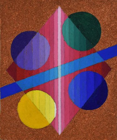 Francesco Fasano SENZA TITOLO acrilici su faesite, cm 15x12,5 sul retro:...