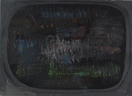 Edoardo Giordano SENZA TITOLO tecnica mista su carta, cm 50x70 firmato e...