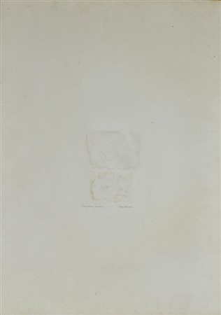 Ezio Gribaudo COMPOSIZIONE incisione su carta, cm 59x42 (lastra cm 13,5x10,5)...