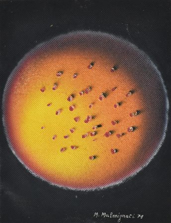 Mauro Malmignati GIOIE nitro su masonite, cm 24x18 sul fronte: firma e data...