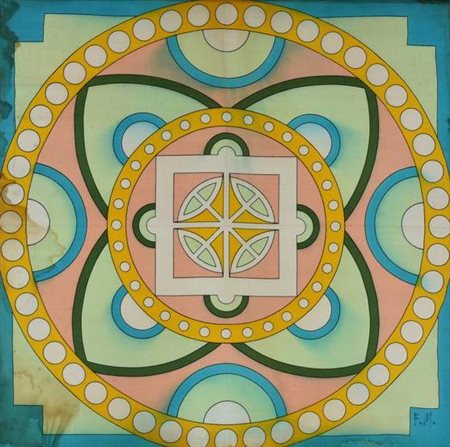 Felix Monteserra IL FINESTRONE DELLA CATTEDRALE GOTIER tessuto colorato, cm...