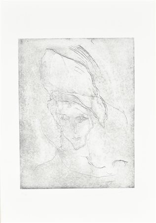 Ernesto Treccani SENZA TITOLO incisione su carta, cm 50x35 (lastra cm 32x25)...