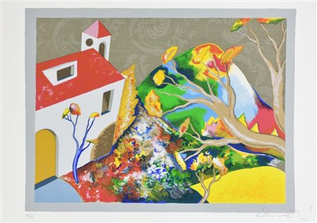 Luca Alinari SENZA TITOLO litografia su carta, cm 50x70 esemplare P.A. sul...