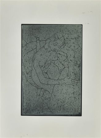 Felice Casorati SENZA TITOLO stampa originale su carta, cm 50x34 (lastra...