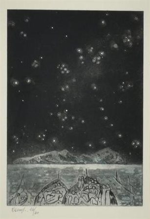 Felice Casorati SENZA TITOLO stampa originale su carta, cm 50x34 (lastra...