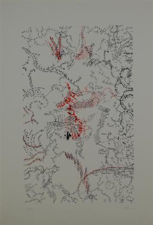 Vincenzo Accame COMPOSIZIONE litografia, cm 51x35; es. 77/250 firmato e numerato