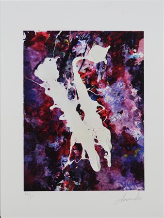 Giuseppe Amadio COMPOSIZIONE litografia, cm 25x35; es.17/30 firmato e...