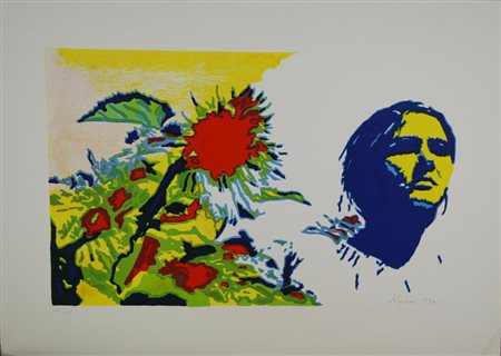 Giangiacomo Spadari COMPOSIZIONE litografia, cm 50x70; es. XXV/XXV firmato,...