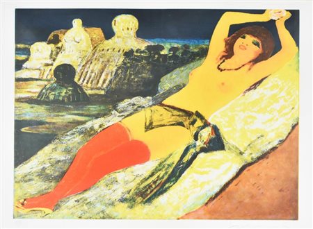 Salvatore Fiume NUDO litografia su carta, cm 50x67 esemplare 43 su 199 sul...