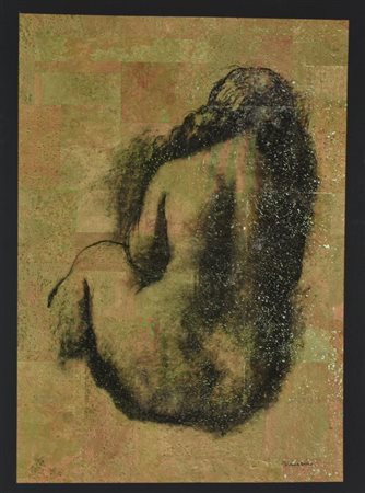 Francesco Messina NUDO FEMMINILE litografia su sughero, cm 70x50 esemplare 34...