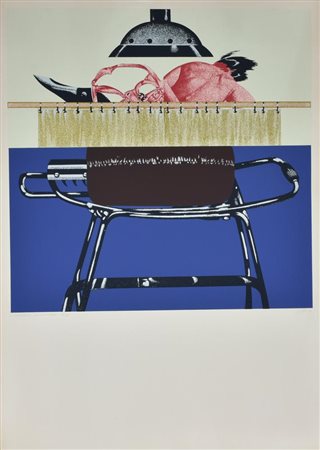 Sergio Sarri MACCHINA PER SCERVELLARSI litografia su carta, cm 100x70...