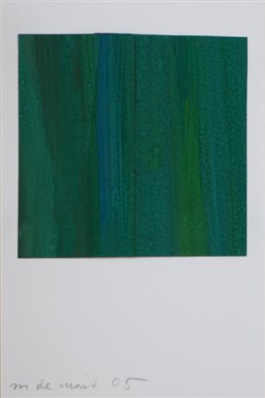 Mario De Maio COMPOSIZIONE tecnica mista su carta, cm 10x10 firmato e datato...