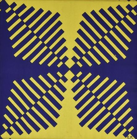 Felix Monteserra ESPRESSIONE CROMATICA olio su tela, cm 40x40 sul fronte:...