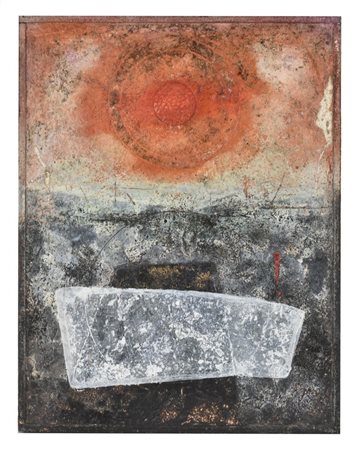 Neri DALLA PARTE DEL SOLE affresco più encausto su legno, cm 34x26 sul retro:...