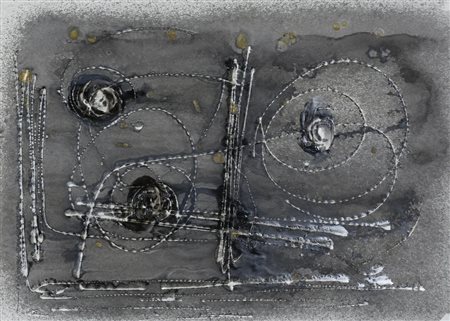 Angelo Maria Venturino COMPOSIZIONE N. 1 tecnica mista su carta, cm 50x70 sul...