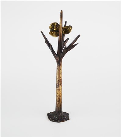 Franco Zazzeri ALBERO GEOLOGICO scultura in metallo, cm 27x8x9