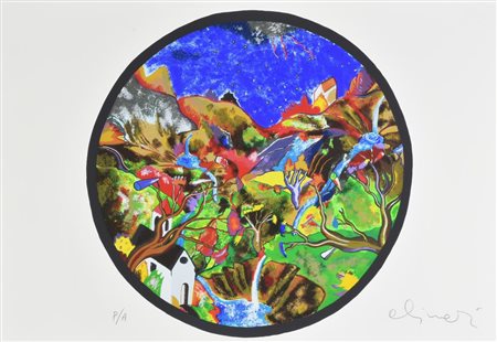 Luca Alinari SENZA TITOLO litografia su carta, cm 50x70 esemplare P.A. sul...