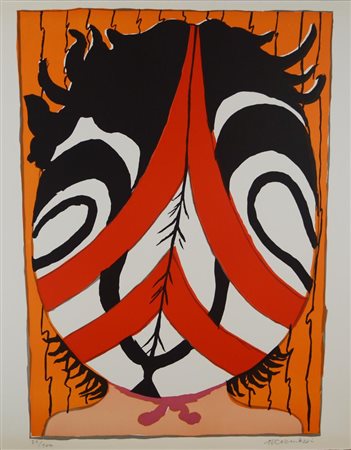 Arturo Carmassi COMPOSIZONE litografia, cm 58x46; es. 20/100 firmato e numerato