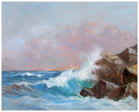 MILLUS (Mauro Illusi) (Livorno 1925 – 1992) Senza titolo Olio su tela 80 x...