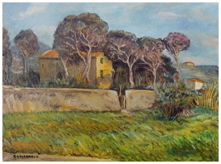 NELLO GIOVANNELLI (Livorno 1922 – 1996) Senza titolo Olio su tela 35 x 50....