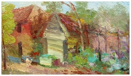 GUIDO GUIDI (Livorno 1901 – 1998) Senza titolo Olio su tavola 20 x 35. Firma...