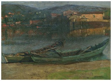 RUGGERO PANERAI (Firenze 1862 – Parigi 1923) Rovezzano, 1905 ca Olio su...