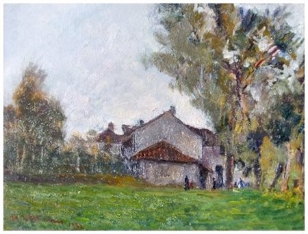 UMBERTO VITTORINI (Barga 1890 – Milano 1979) Paesaggio lombardo, 1932 Olio su...
