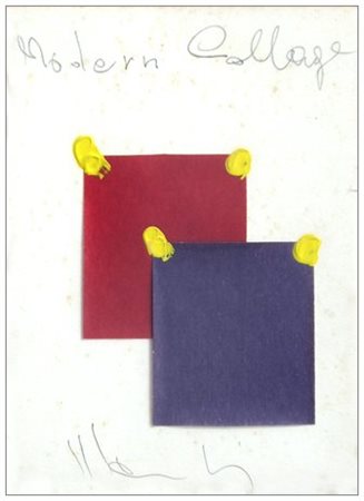 ALDO MONDINO (Torino 1939 – 2005) Modern collage, 1973 Pittura e collage su...