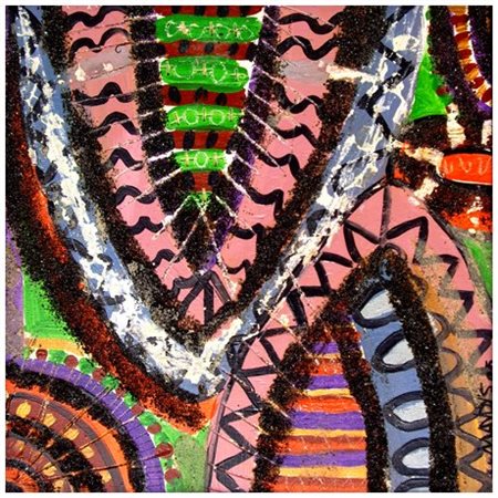 MANDY’S MENINWA (Igbanke (Nigeria) 1975) Lucky’s eyes, 2005 Acrilico, sabbia...