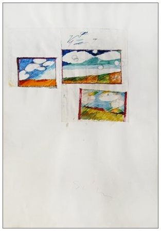 MARIO SCHIFANO (Homs (Libia) 1934 – Roma 1998) Alan, 1978 T.m. e collage su...