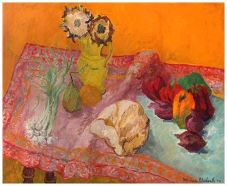 ADRIANA PINCHERLE (Roma 1909 – Firenze 1996) Senza titolo, 1977 Olio su tela...