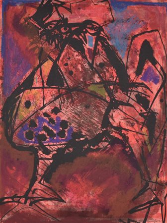 Luciano Minguzzi SENZA TITOLO serigrafia su carta, cm 63x48 esemplare 18 su...