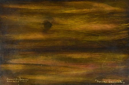Pierre Octave Fasani SPAZI BRUCIATI bois brulè, cm 24x36 sul fronte: firma,...