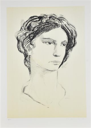 Pietro Annigoni Senza titolo litografia su carta, cm 70x50 esemplare 92 su...