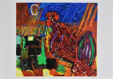 Bruno Cassinari SENZA TITOLO litografia su carta, cm 50x70 esemplare P.A. sul...