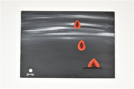 Leonardo Amaro ASCENSIONE SPIRITUALE olio e applicazioni ad olio a rilievo su...