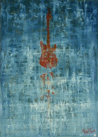 Plauso RIFLESSI (DEDICATO A LUCIO BATTISTI E JIMI HENDRIX) olio su tela...