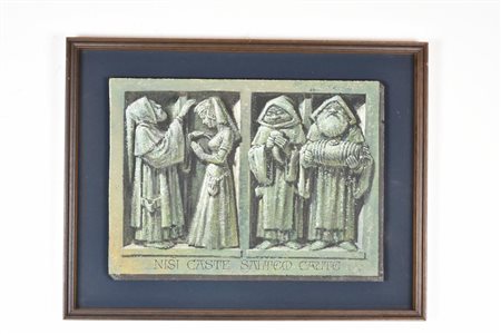 Luigi Togliatto SE NON SEI CASTO, SII ALMENO CAUTO tecnica mista su tavola,...