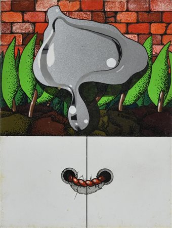 Elio Torriero PROVOCAZIONE olio su tavola, cm 20x15 sul fronte: firma sul...