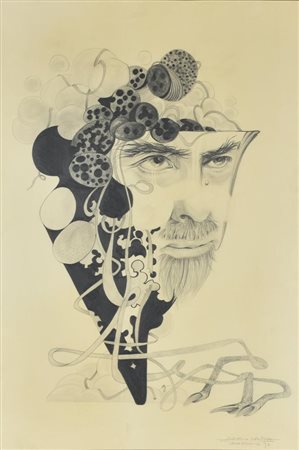 Angelo Maria Venturino SENZA TITOLO matita su carta, cm 71x49 sul fronte:...