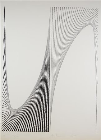 Gianfranco Arlandi AXILOGRAFIA-COSTRUTTIVITA' litografia, cm 70x50; es. VI/X...